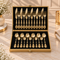 Paisley Royal Gold Cutlery Set – 24 Pcs