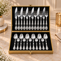 Paisley Royal Silver Cutlery Set – 24 Pcs
