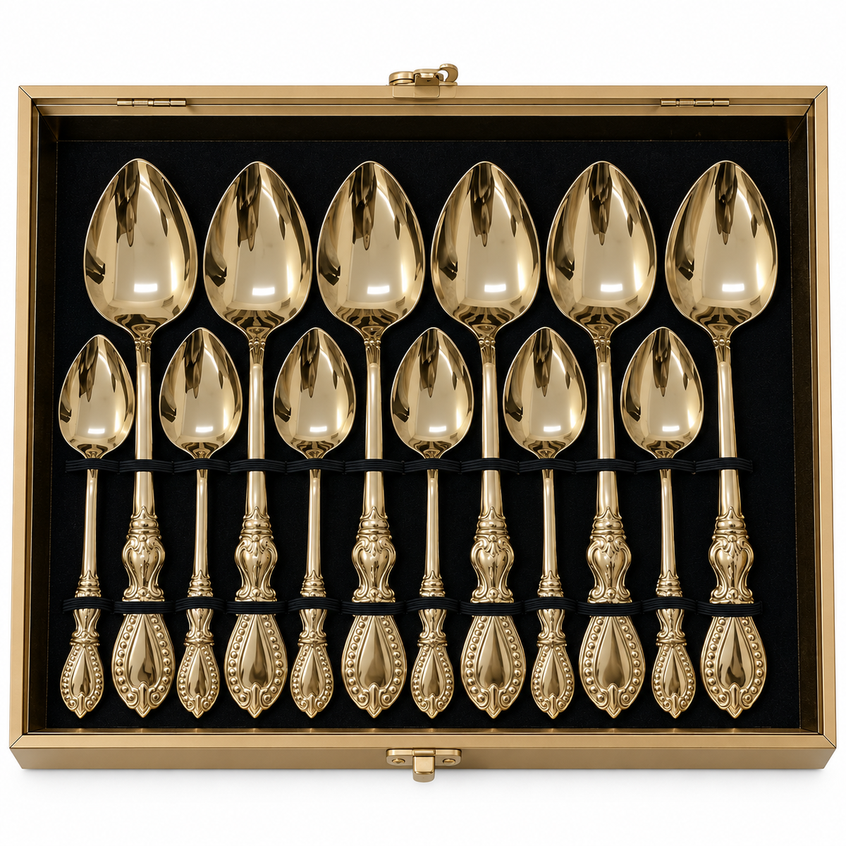 Paisley Royal Gold Cutlery Set – 24 Pcs